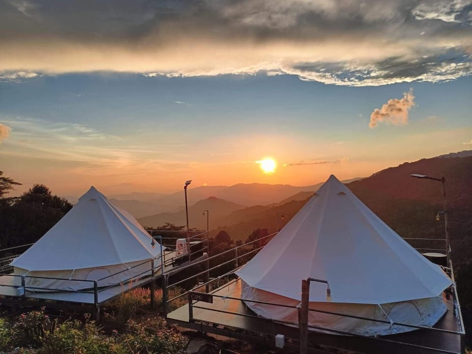 Natural landscape, Mountain view, Sunset