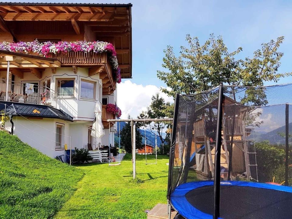 Property building, Summer, Garden