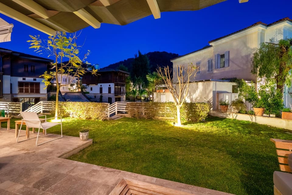 Patio, Night, Garden, Garden view, Sea view