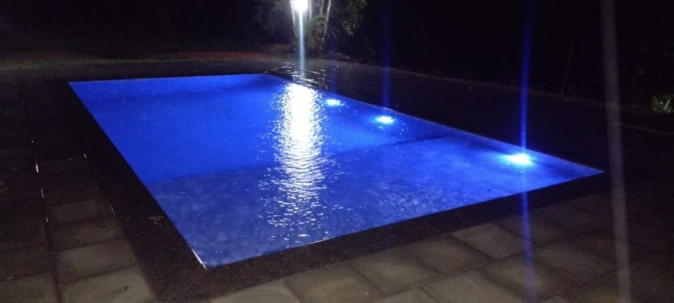 Night, Pool view, Swimming pool