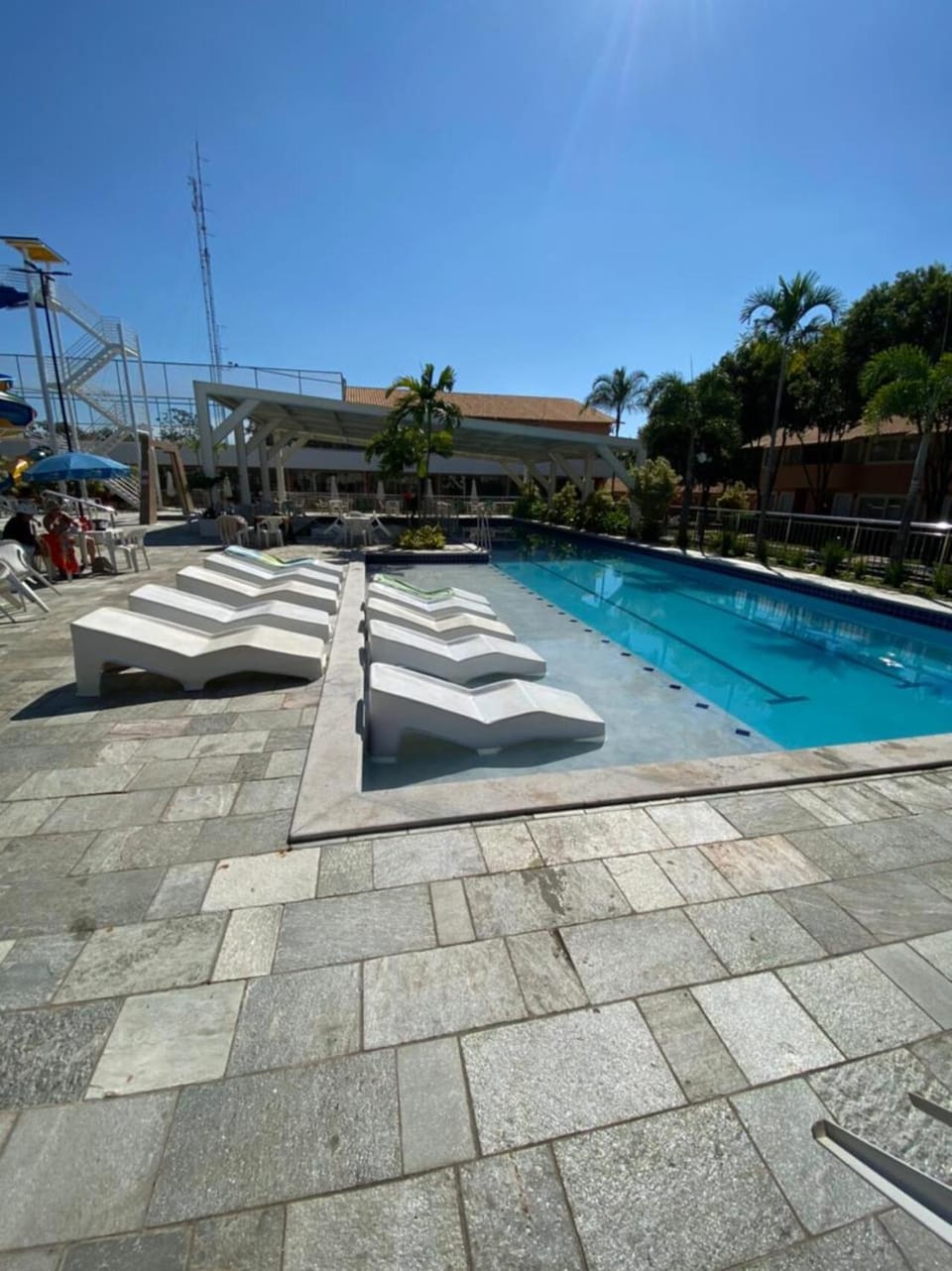 Pool view, Swimming pool, sunbed