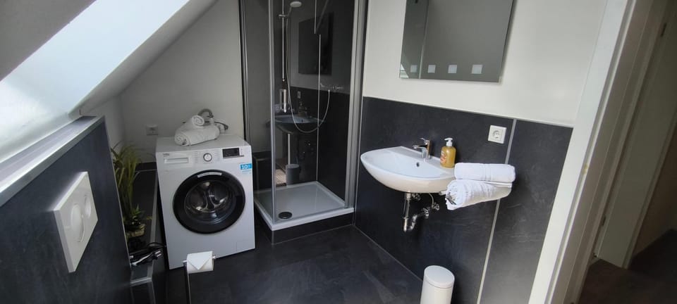 Shower, Bathroom, washing machine, dryer