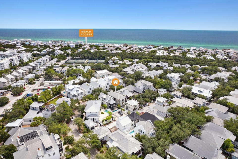 Property building, Neighbourhood, Bird's eye view, Beach
