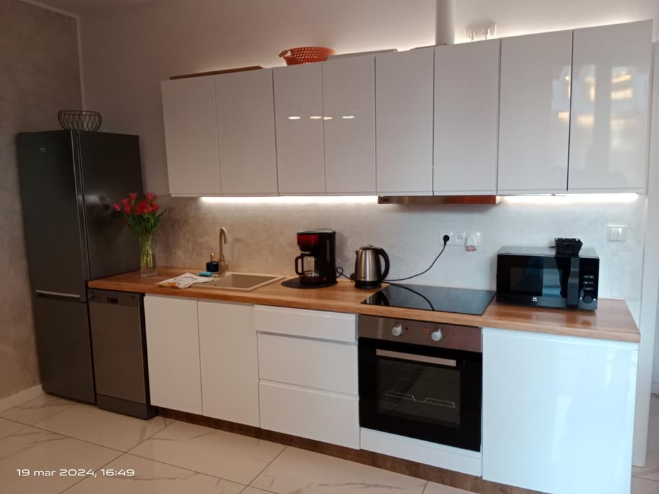 Coffee/tea facilities, Kitchen or kitchenette, dishwasher, stove, toaster