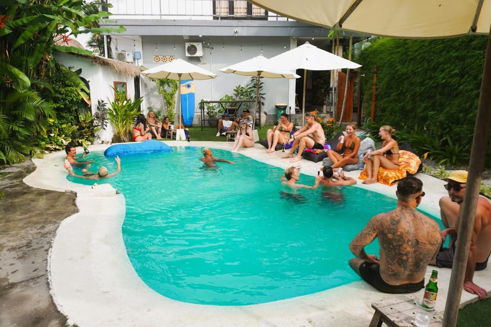 Patio, Day, People, Pool view, Swimming pool, sunbed