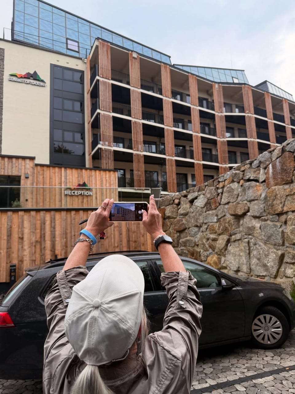 Property building, group of guests