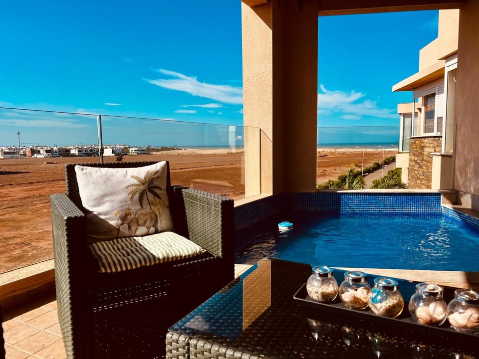 Ocean Gem - Exclusive 2BR, Balcony Pool, Beach, Surf & Views Apartment in Rabat-Salé-Kénitra