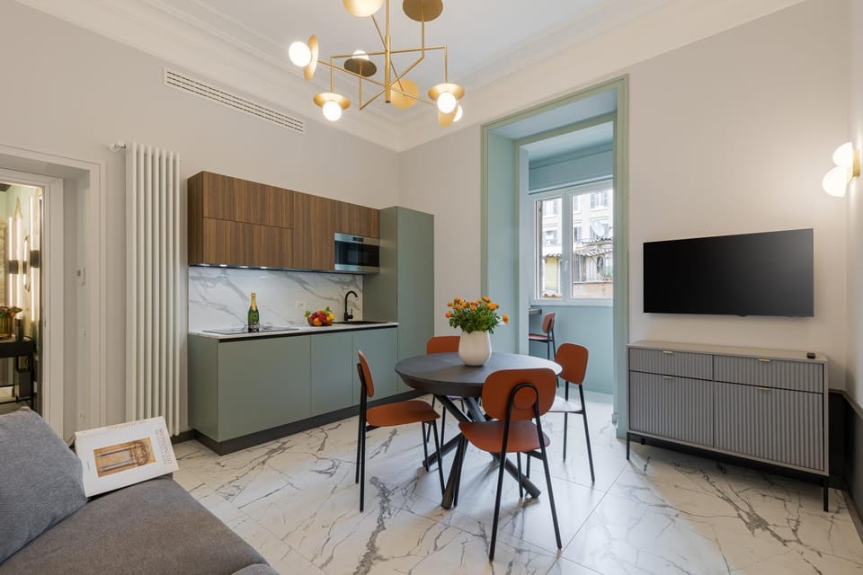 Communal lounge/ TV room, TV and multimedia, Kitchen or kitchenette, Living room, Seating area, Dining area, Evening entertainment, oven