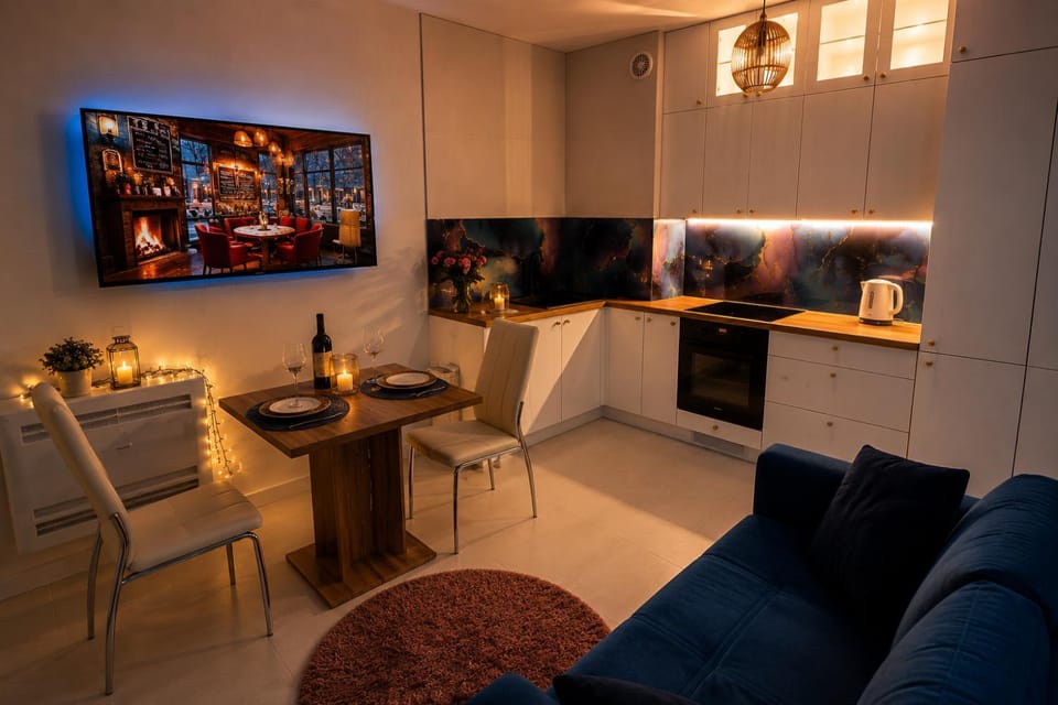 Apartament Cień Wiatru z wanna i widokiem na jezioro Apartment in Pomeranian Voivodeship