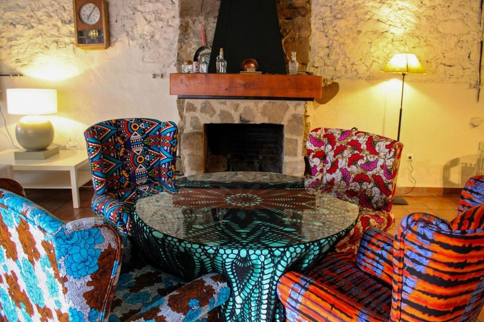 Living room, fireplace