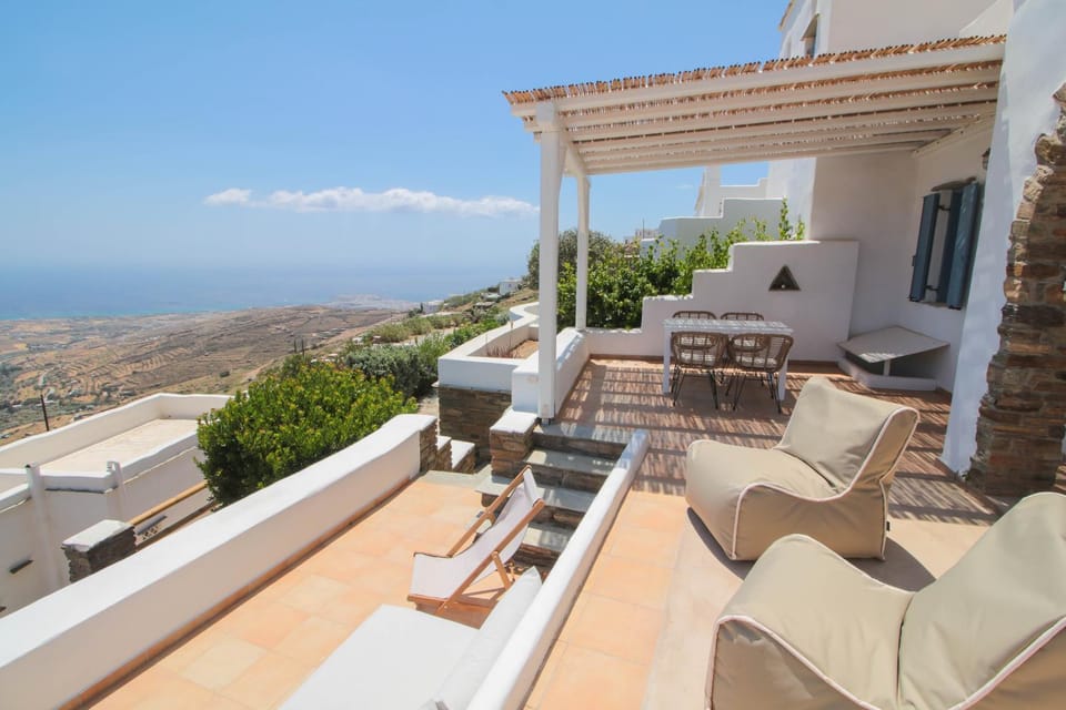Property building, Patio, Day, Natural landscape, View (from property/room), Balcony/Terrace, Seating area, Sea view, sunbed