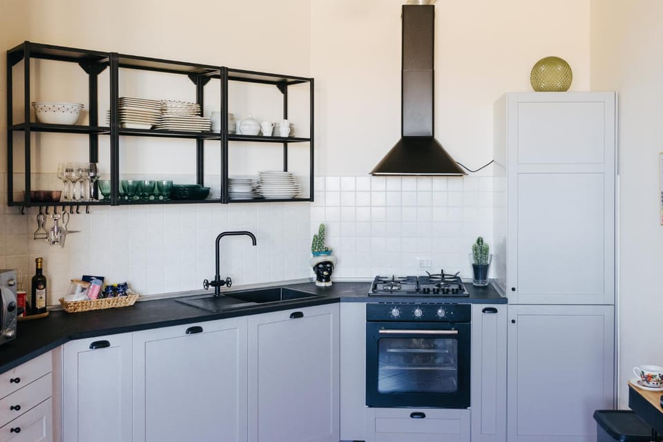 Kitchen or kitchenette, dishwasher, stove, kitchen