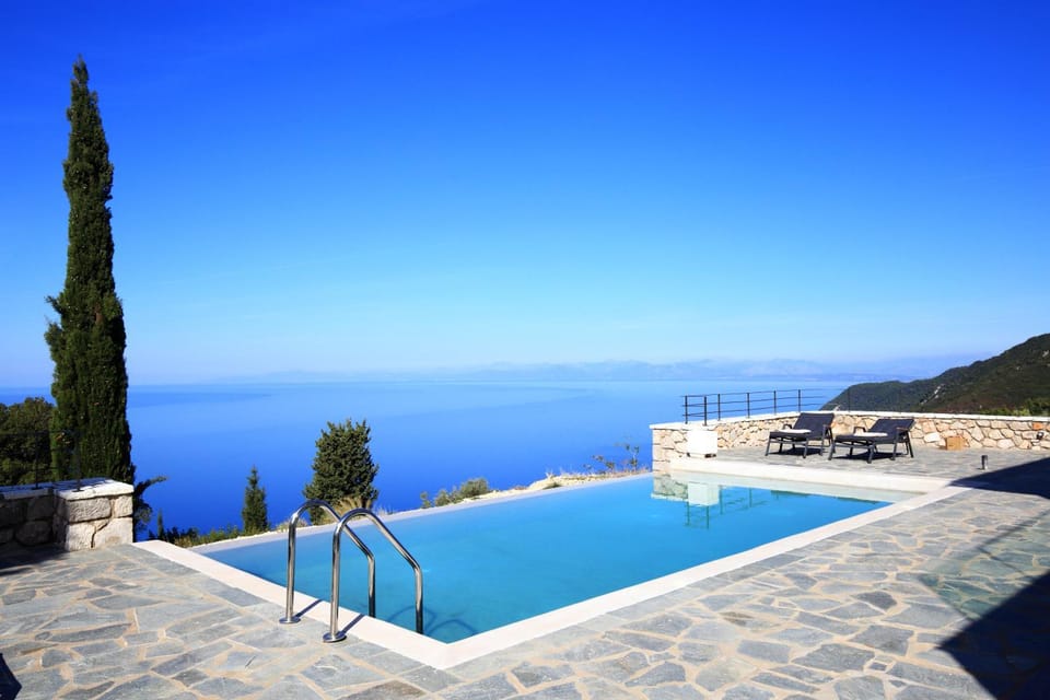 Patio, Natural landscape, Mountain view, Sea view, Swimming pool