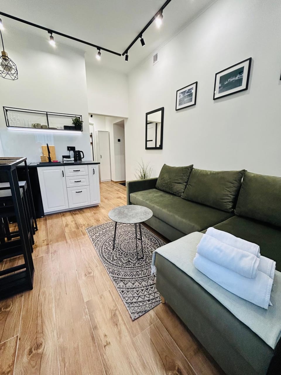 Kitchen or kitchenette, Living room, Seating area, Dining area, pet friendly, stove