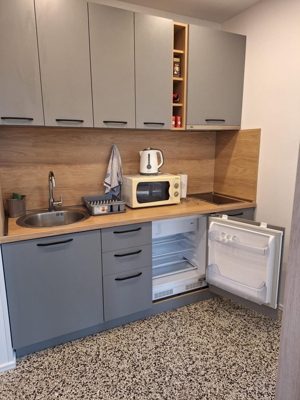 Coffee/tea facilities, Kitchen or kitchenette, minibar, stove