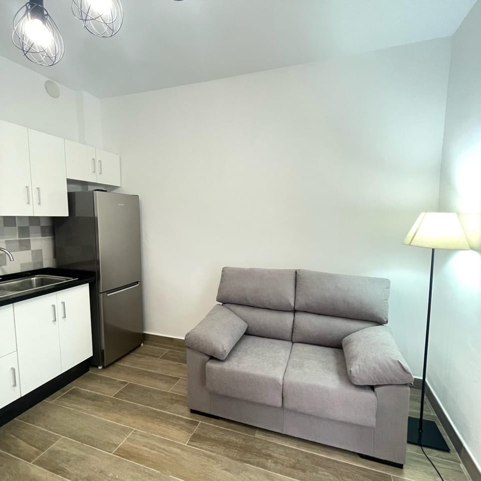 Kitchen or kitchenette, Living room, Seating area, minibar