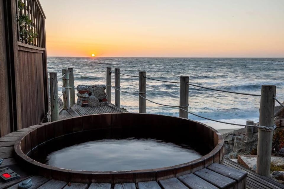 Hot Tub, Beach, Sunset