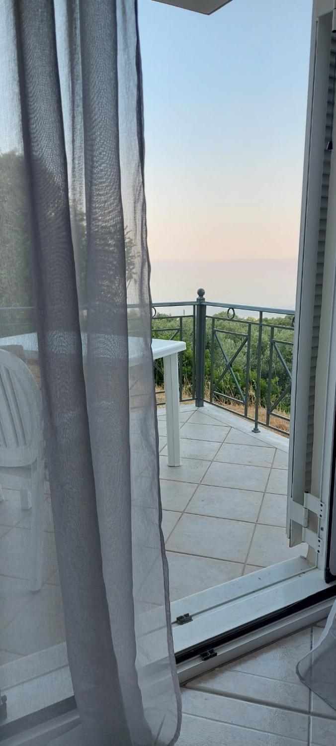 Flat Panorama Sea View Studio for Couples Vrachos Apartment in Peloponnese, Western Greece and the Ionian