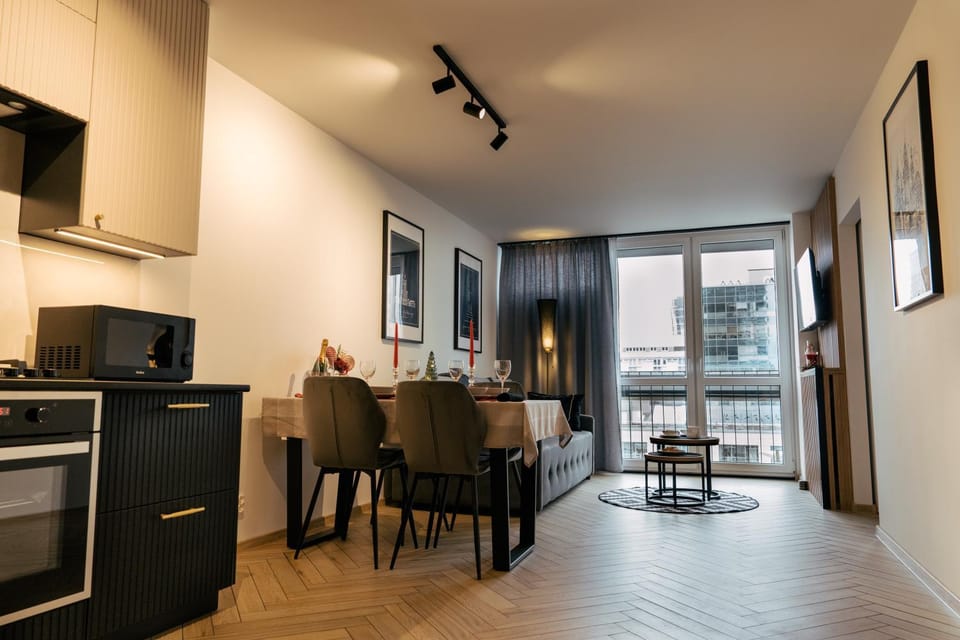 Kitchen or kitchenette, Living room, Seating area, Dining area, minibar, pet friendly, stove