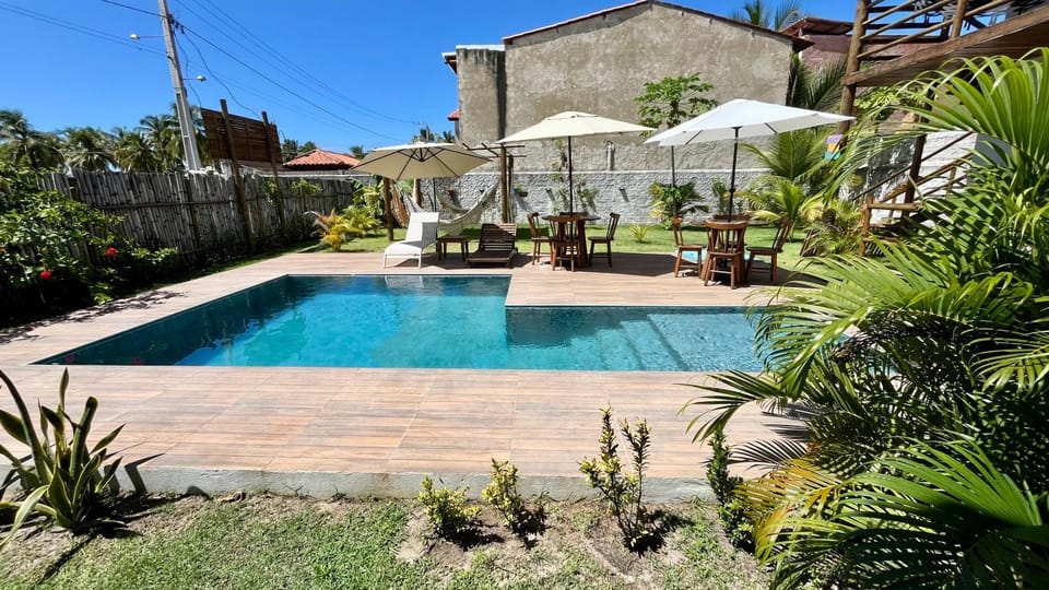 Patio, Day, Garden, Garden view, Pool view, Swimming pool, sunbed