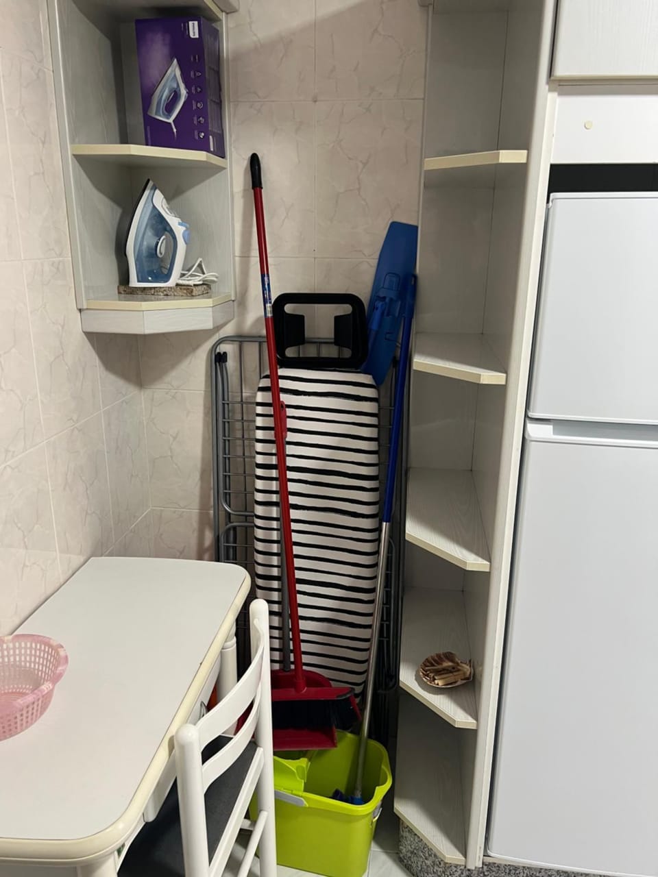 Kitchen or kitchenette, flat iron, furniture, wardrobe