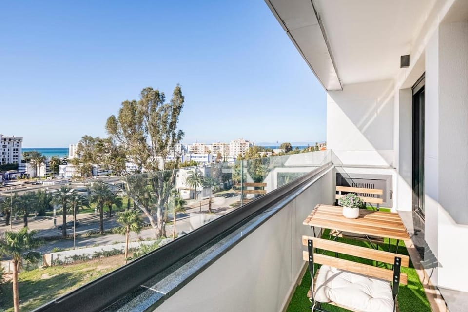 Sunny Seaview 2BR with Expansive Balcony Apartment in Tangier