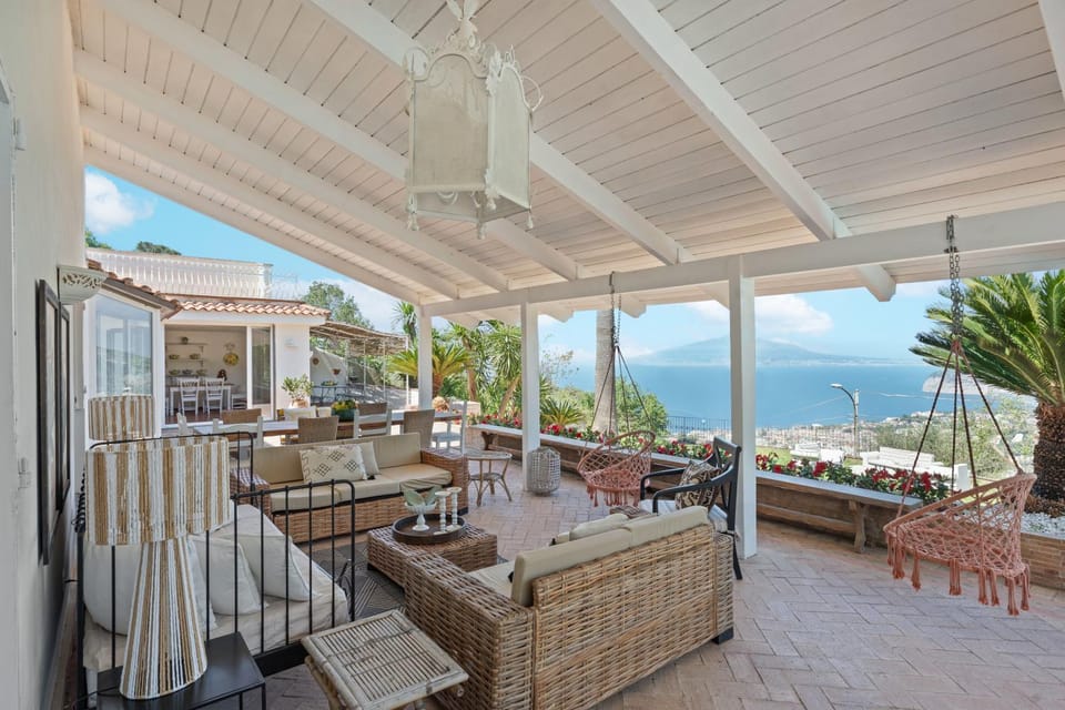Patio, Day, Natural landscape, View (from property/room), Living room, Dining area, Sea view