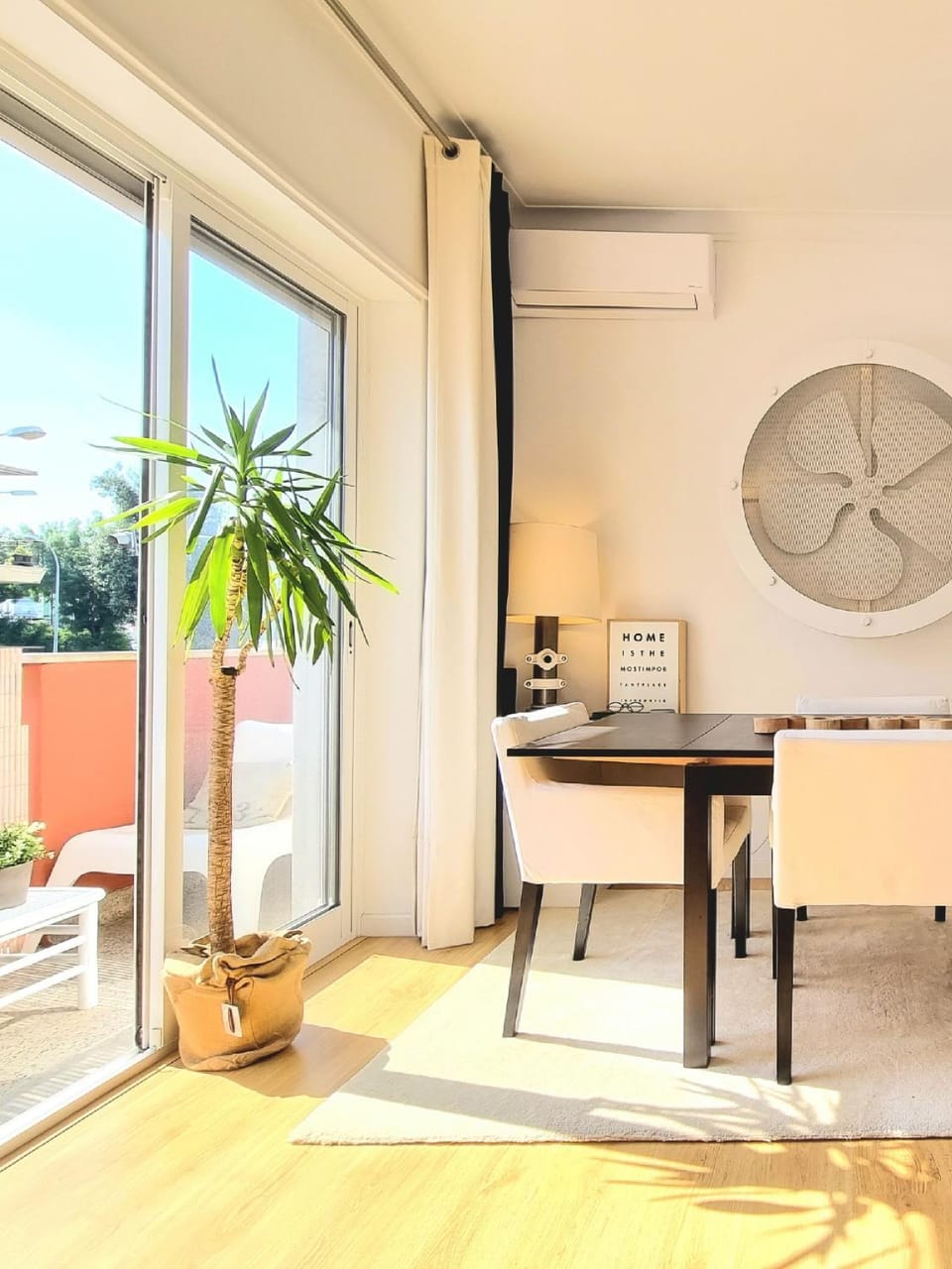 Dining area, air conditioner