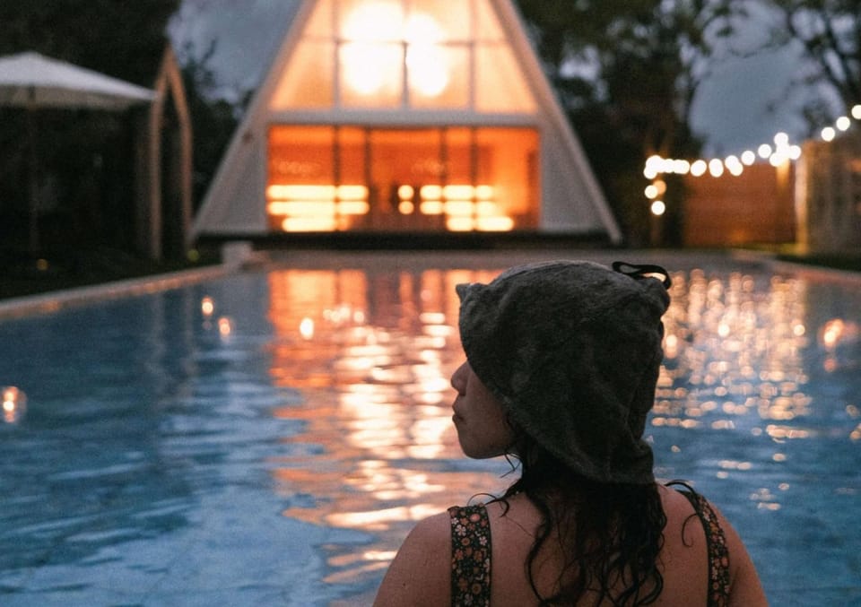 Night, People, Pool view