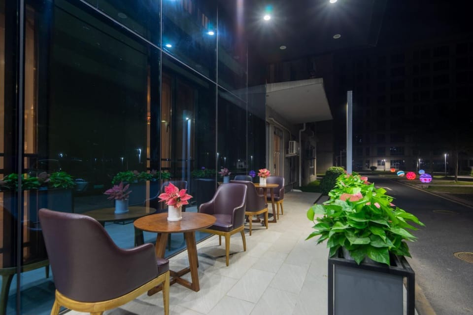 Patio, Night, Balcony/Terrace, Seating area
