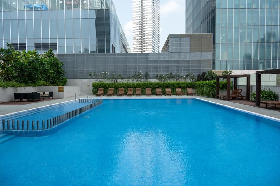 Property building, Pool view, Swimming pool