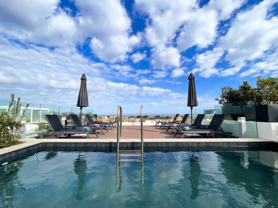 Natural landscape, Pool view, Swimming pool, sunbed