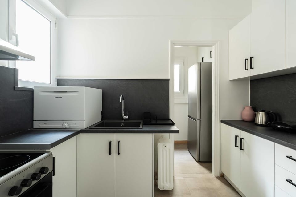 Kitchen or kitchenette, oven, stove, toaster