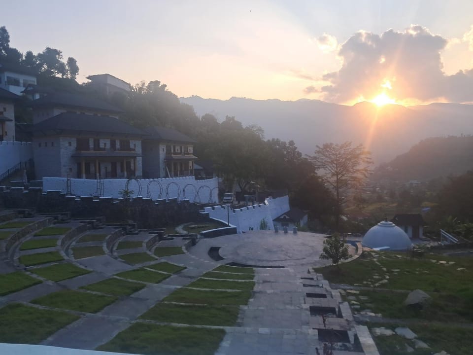 Nearby landmark, Natural landscape, Sunset