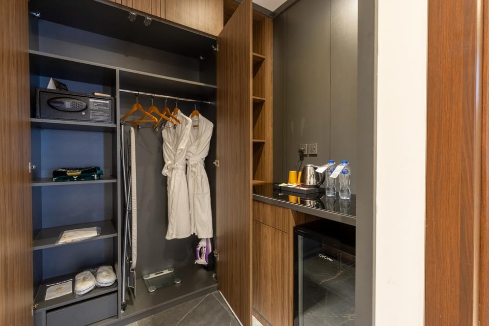 flat iron, safe, wardrobe