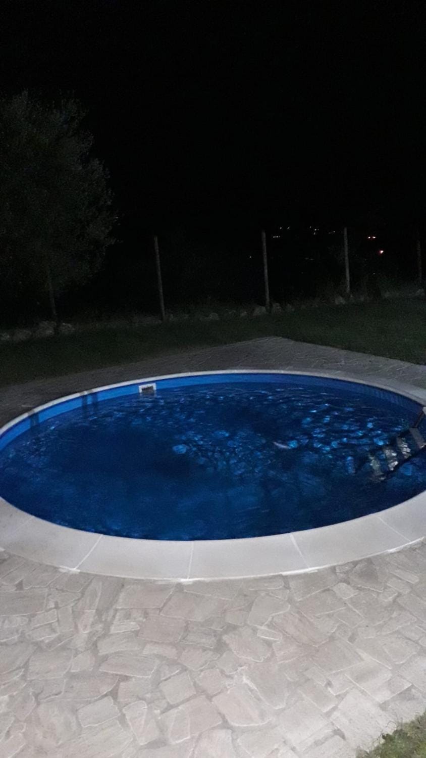 Night, Pool view, Swimming pool