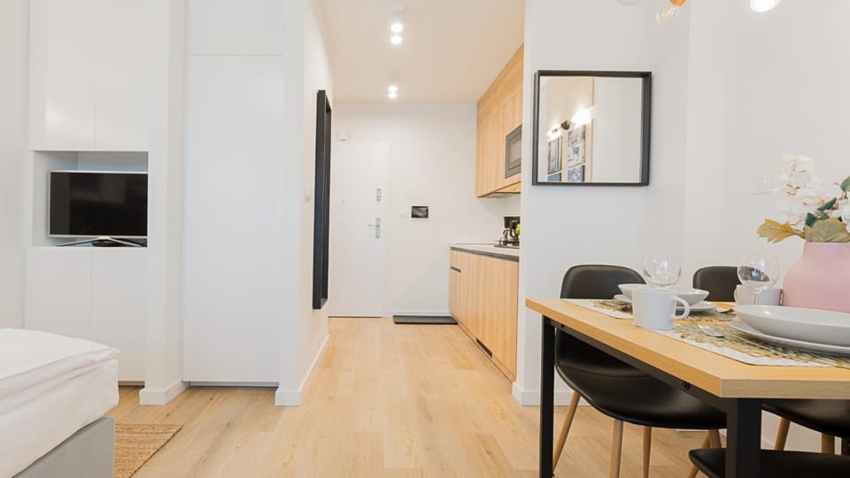 TV and multimedia, Kitchen or kitchenette, Photo of the whole room, Dining area, Bedroom