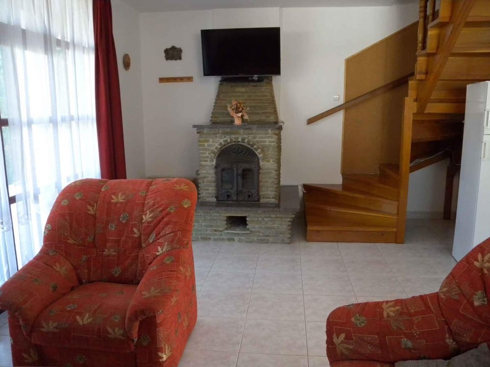 Living room, fireplace