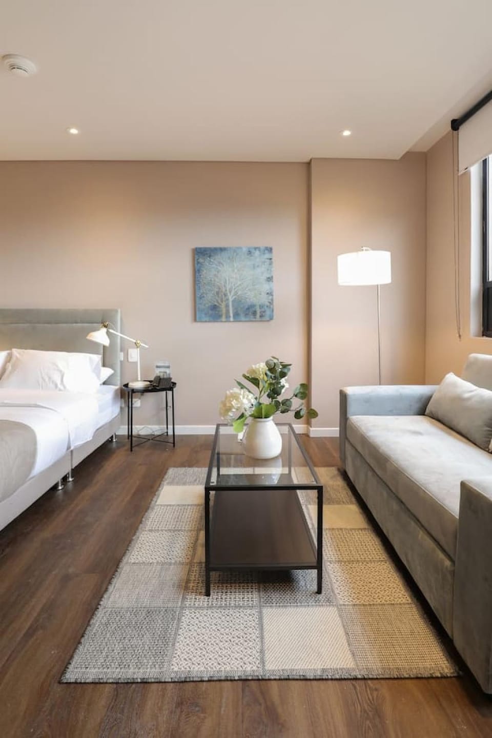 Bed, Living room, Photo of the whole room, Seating area, Bedroom