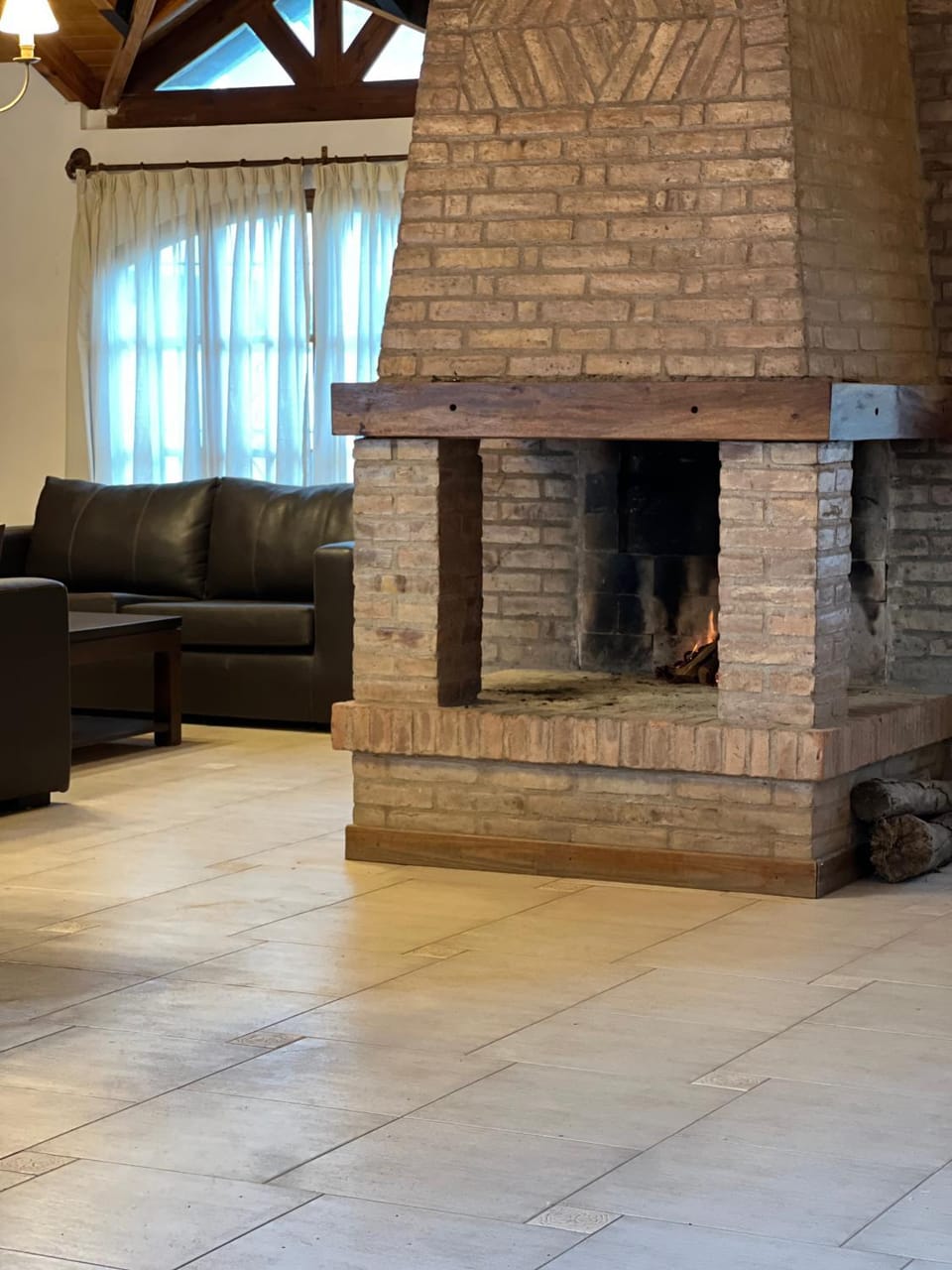 Living room, fireplace