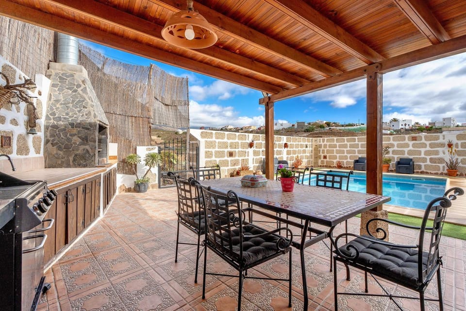 Property building, Living room, Swimming pool