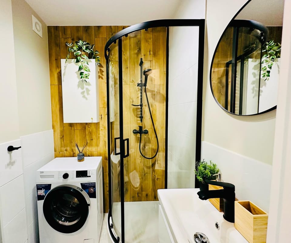 Shower, Bathroom, towels, washing machine