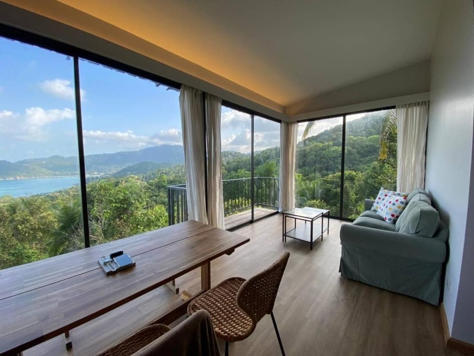 Natural landscape, Living room, Seating area, Sea view