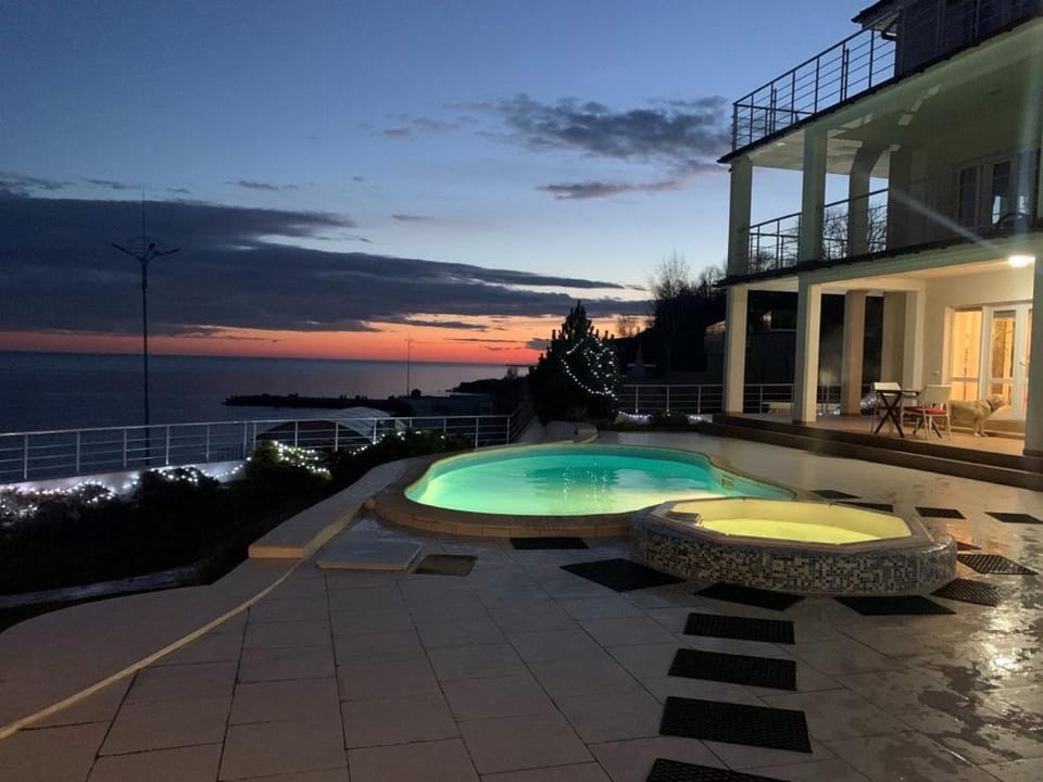Sea view, Swimming pool, Sunset