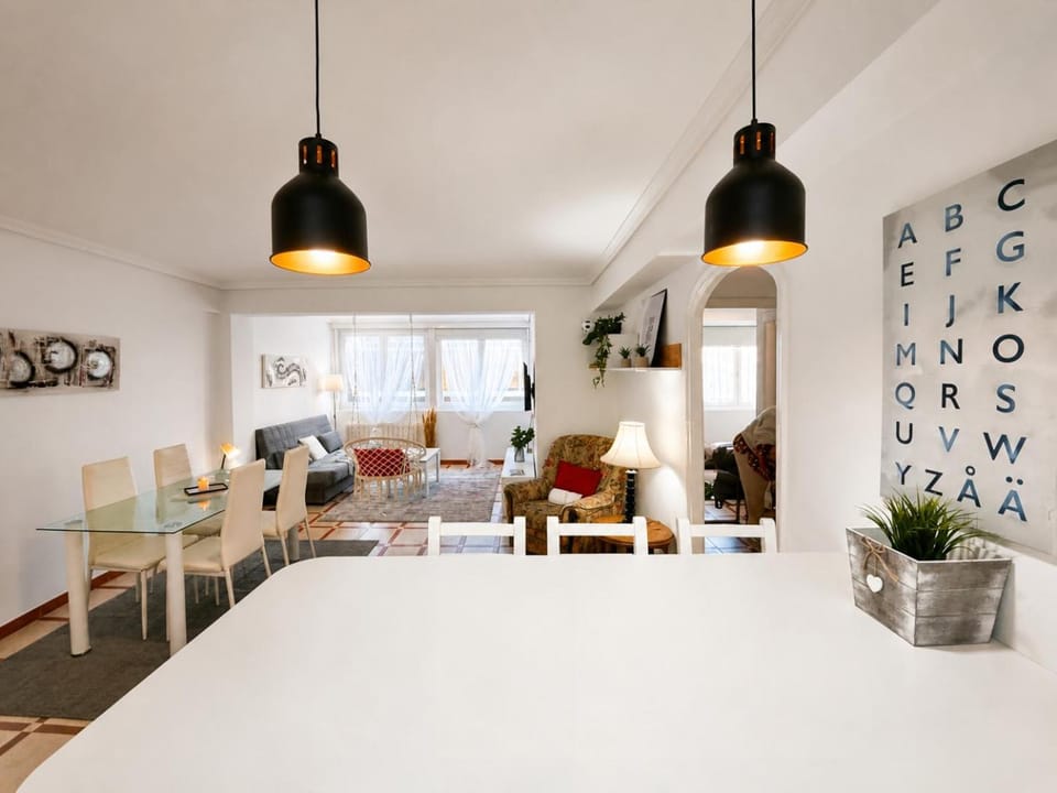 Kitchen or kitchenette, Living room, Dining area