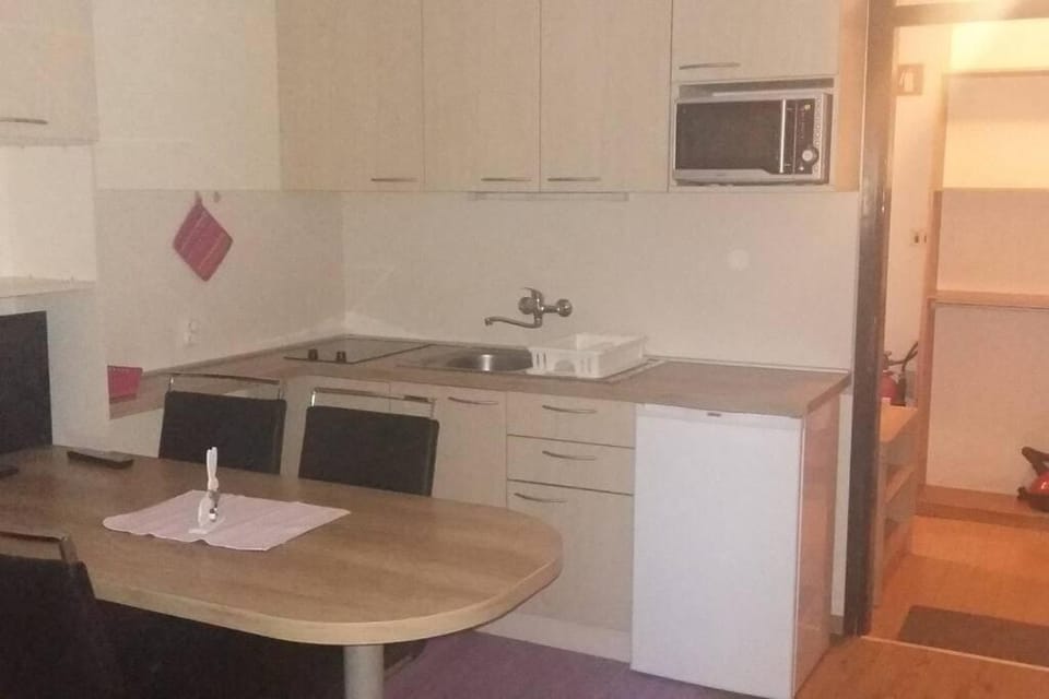 Kitchen or kitchenette, minibar, stove