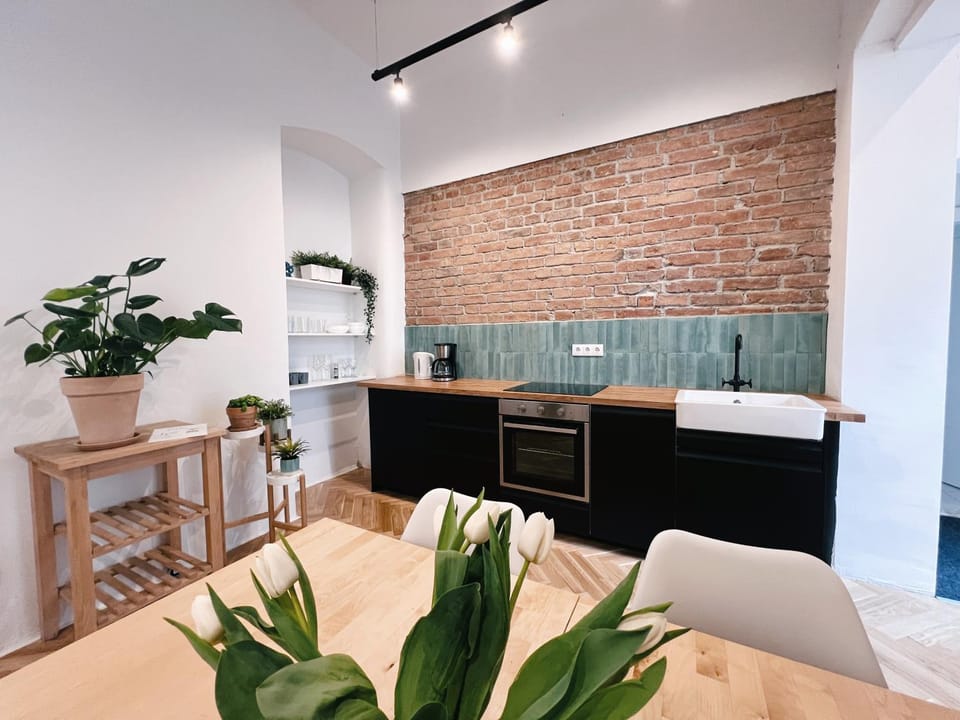 Kitchen or kitchenette, Living room, Dining area
