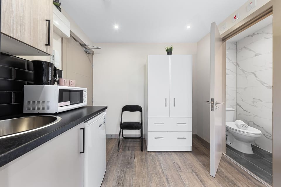 Kitchen or kitchenette, Seating area, minibar, wardrobe