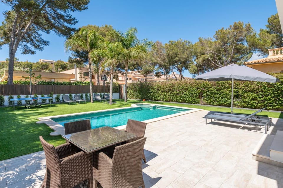 Property building, Living room, Swimming pool