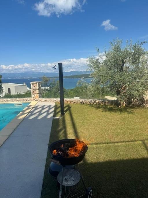 Patio, Natural landscape, Pool view, Sea view